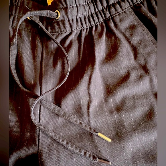 H&M Drawstring Pinstripe Pants Navy - Picture 4 of 6